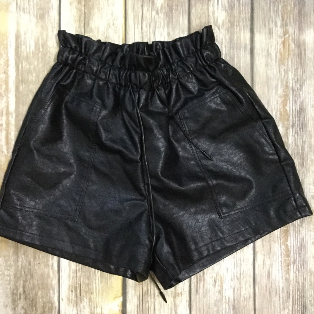 Faux Leather Shorts